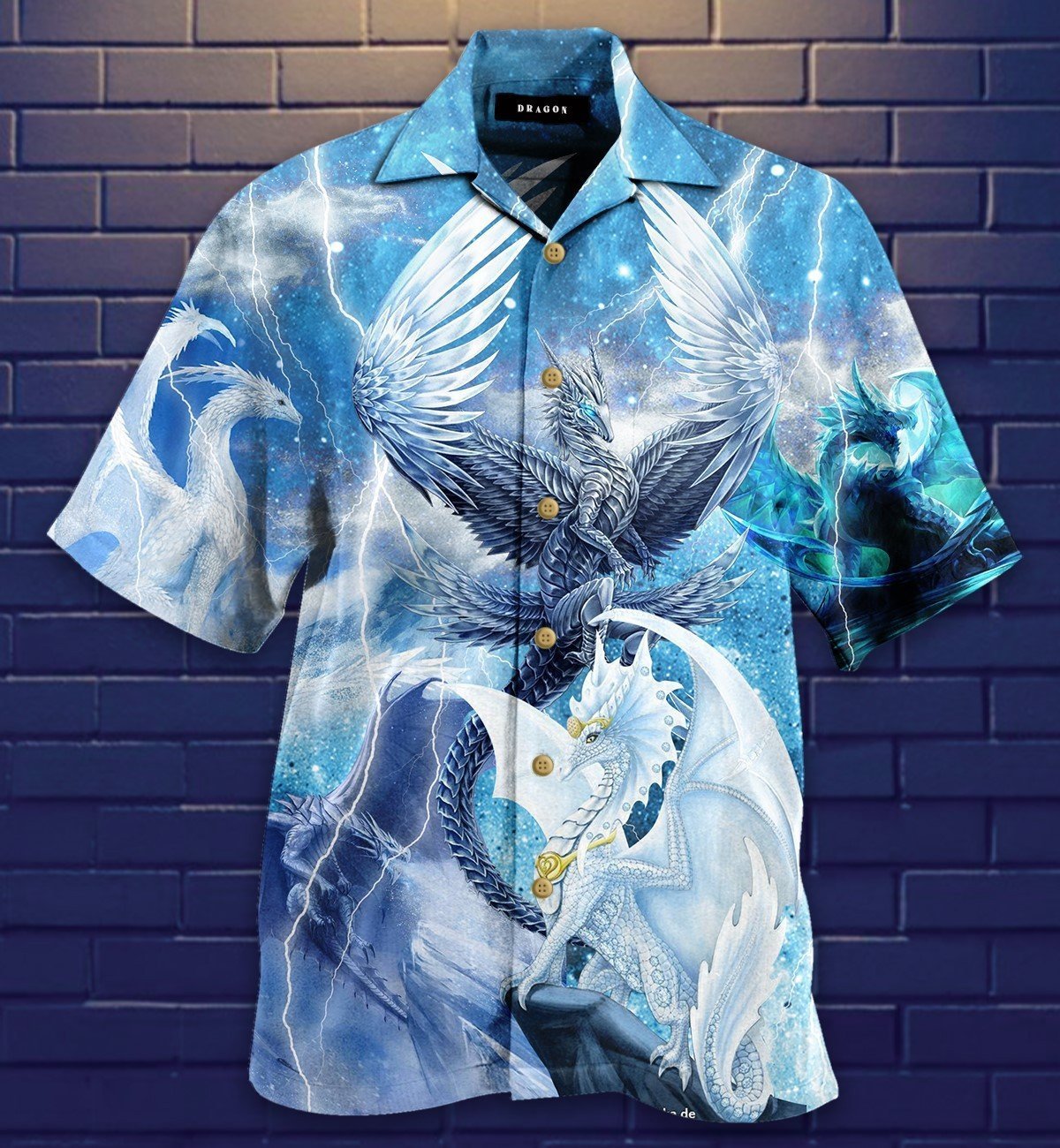 Icy Dragons Hawaiian Shirt Pre12826