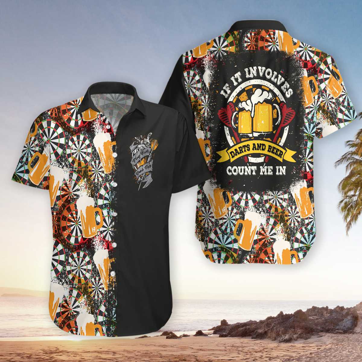 If It Involves Darts And Beer Count Me In Hawaiian Shirt Pre12756 If It Involves Darts And Beer Count Me In Hawaiian Shirt Pre12756