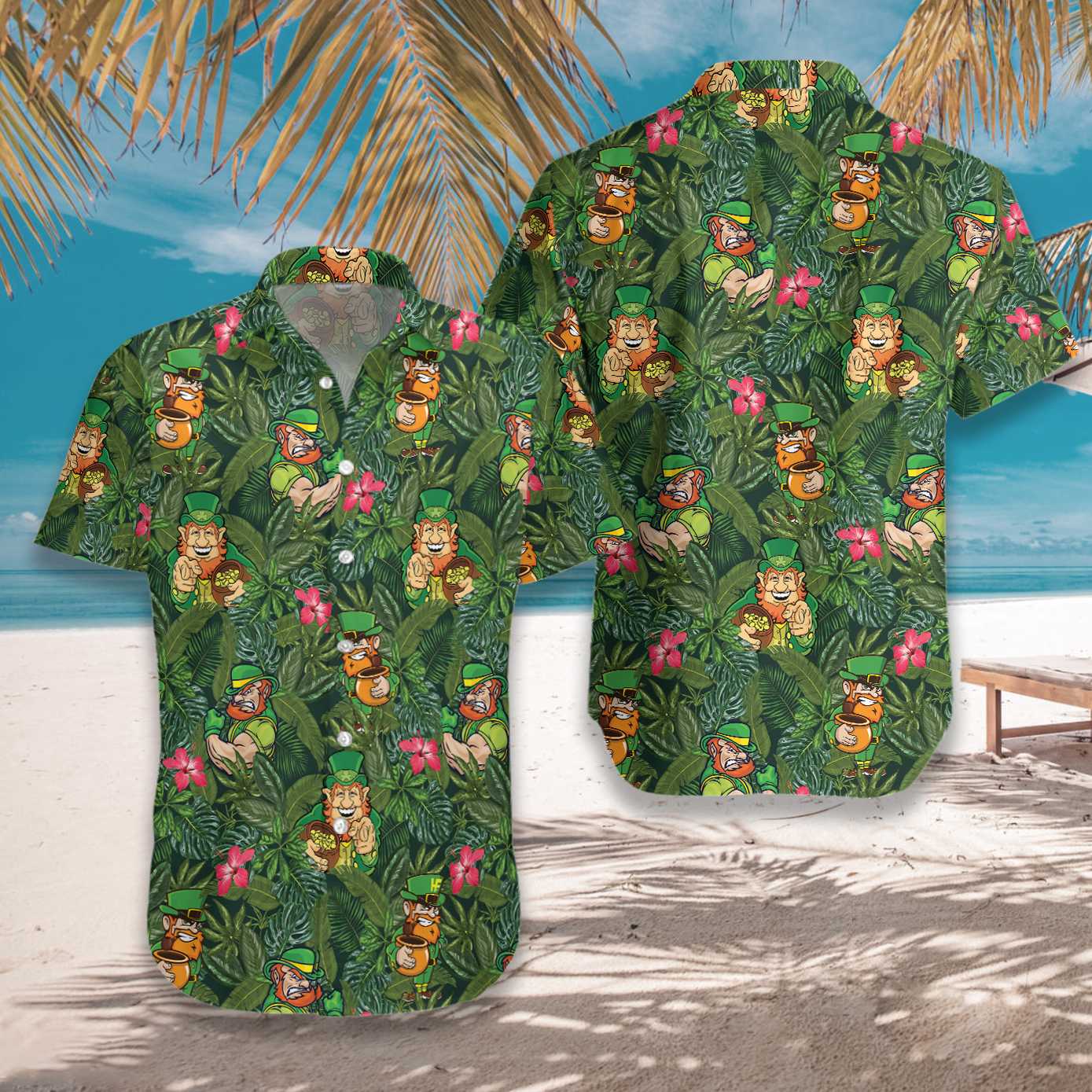Irish Leprechaun Tropical Hawaiian Shirt Pre12812