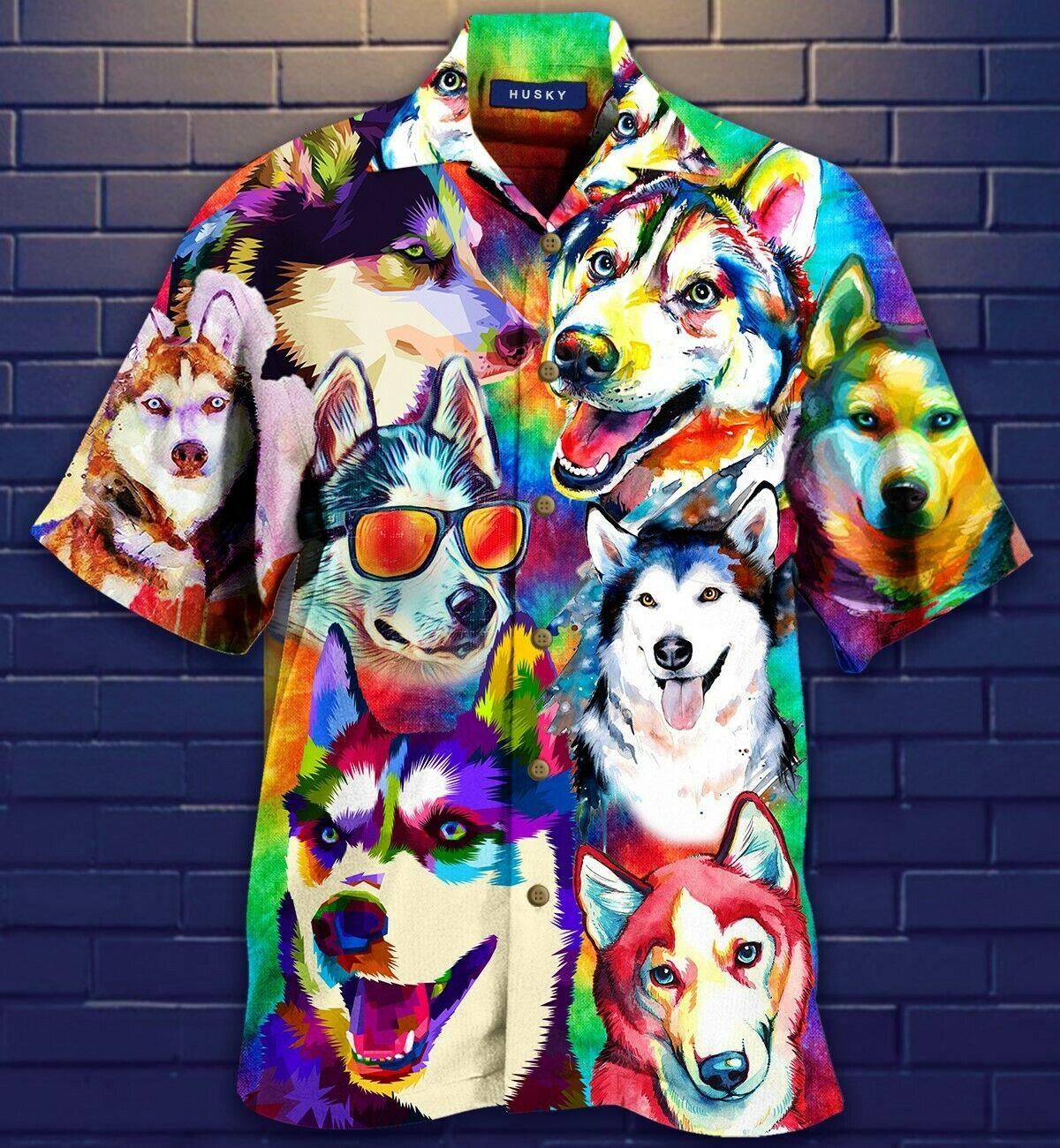 Its A Husky Not A Freaking Wolf Hawaiian Shirt Pre12760