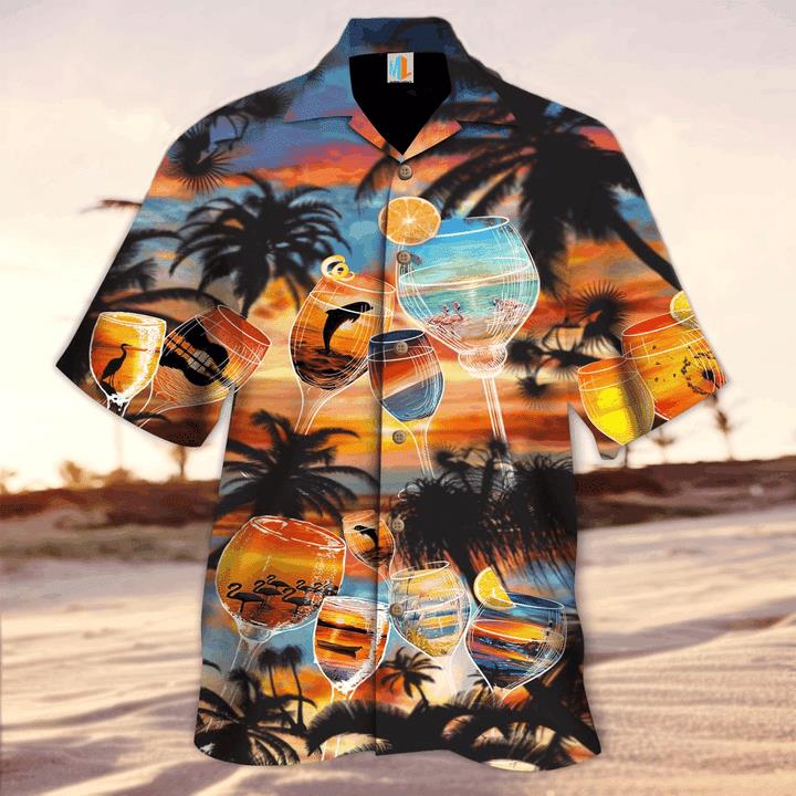 Its Time For Wine Hawaiian Shirt Pre11688 Its Time For Wine Hawaiian Shirt Pre11688