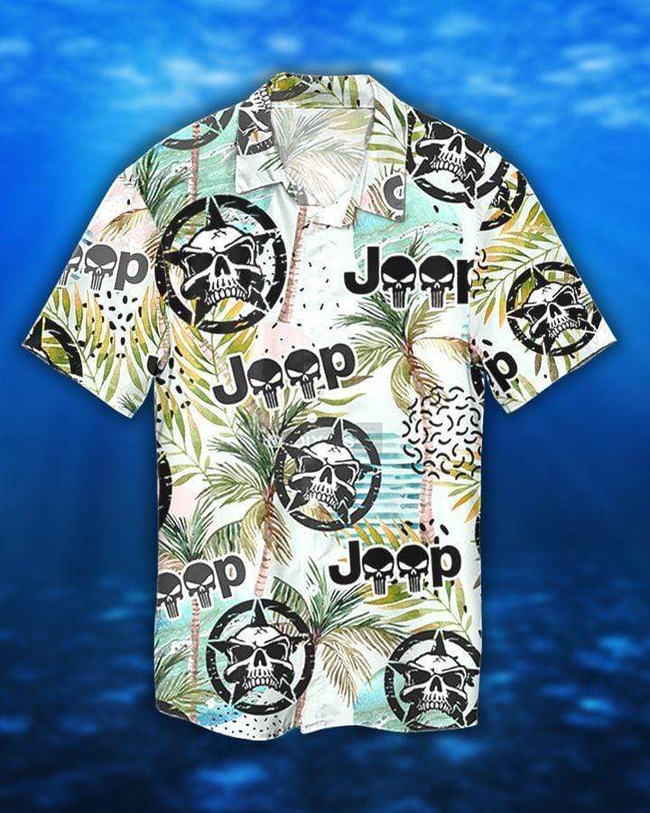 Jeep Skull Tropical Hawaiian Shirt Pre10660 Jeep Skull Tropical Hawaiian Shirt Pre10660