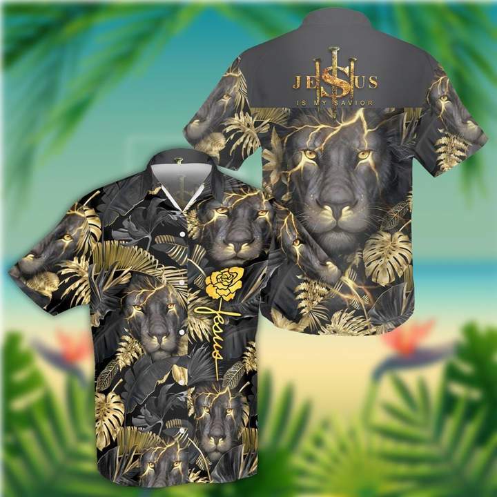 Jesus And Lion Aloha Hawaiian Shirt Pre12757 Jesus And Lion Aloha Hawaiian Shirt Pre12757
