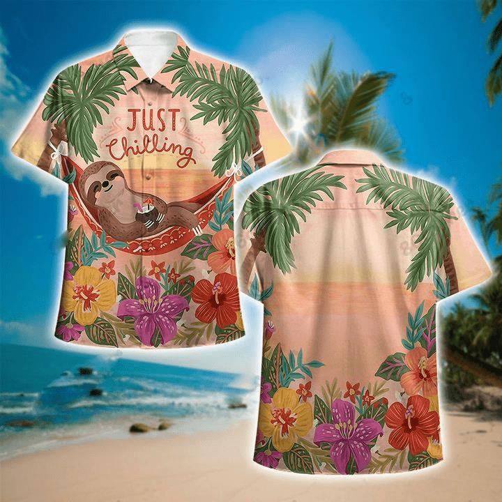Just Chilling With Sloth Hawaiian Shirt Pre10652 Just Chilling With Sloth Hawaiian Shirt Pre10652