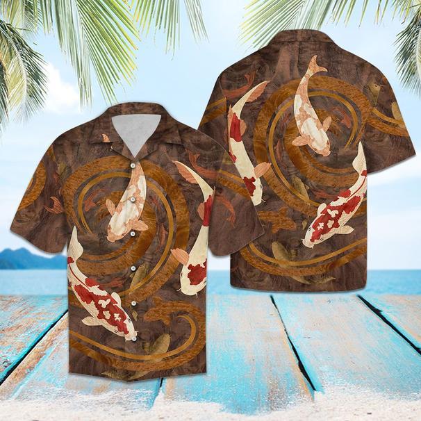 Koi Fish Vintage Hawaiian Shirt Pre10593