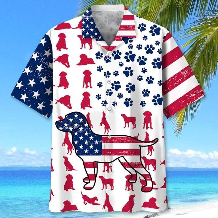 Labradog Flag Hawaiian Shirt Pre10843