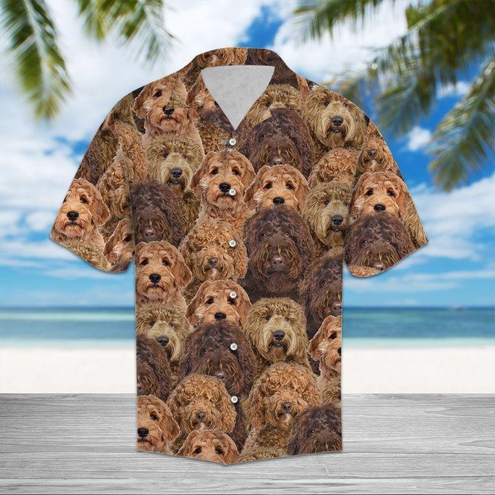 Labradoodle Tan Hawaiian Shirt Pre10403