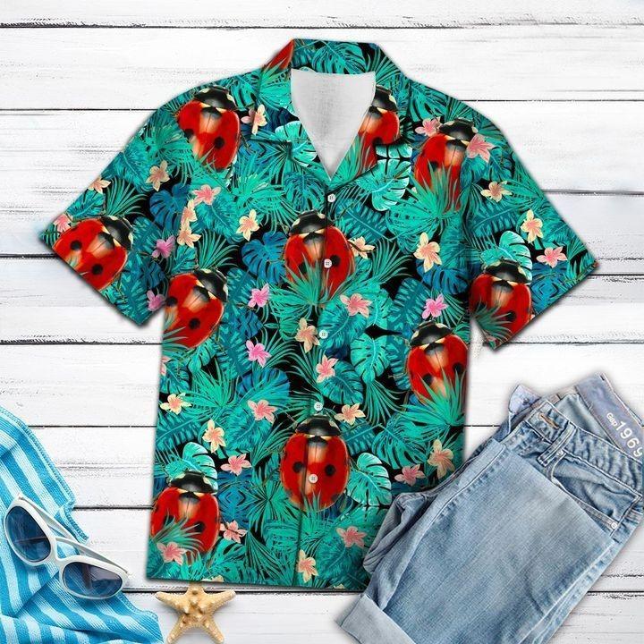 Ladybug Tropical Hawaiian Shirt Pre12751