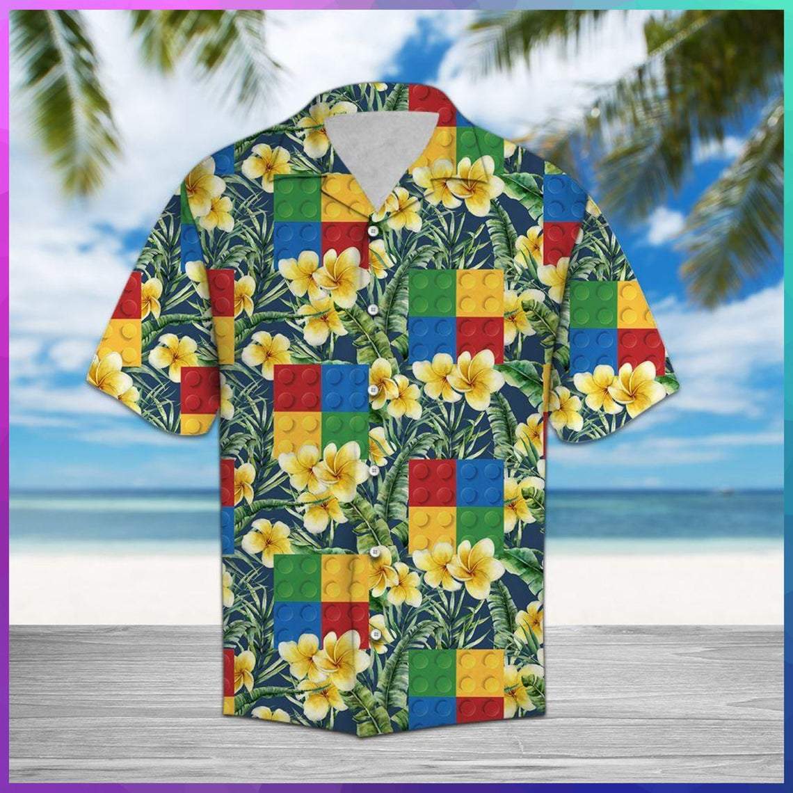 Lego Frangipani Hawaiian Shirt Pre10925