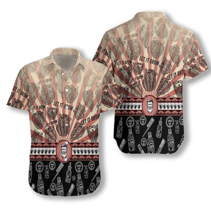 Let It Grow Beard Hawaiian Shirt Pre11348