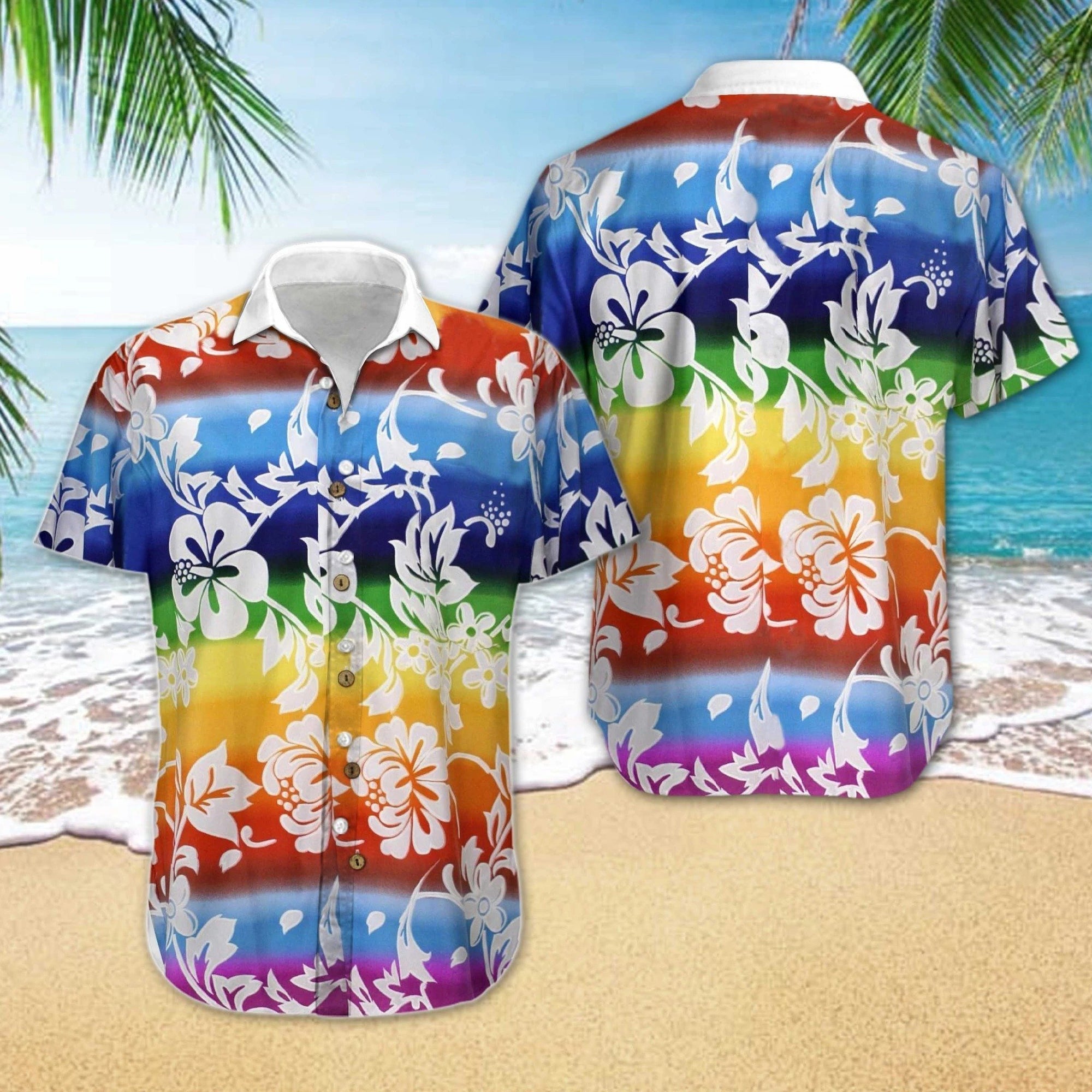 Lgbt Flower Hawaiian Shirt Pre12678 Lgbt Flower Hawaiian Shirt Pre12678