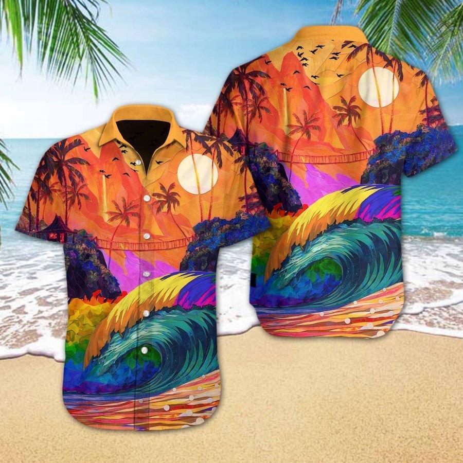 Lgbt Sunset Hawaiian Shirt Pre12683