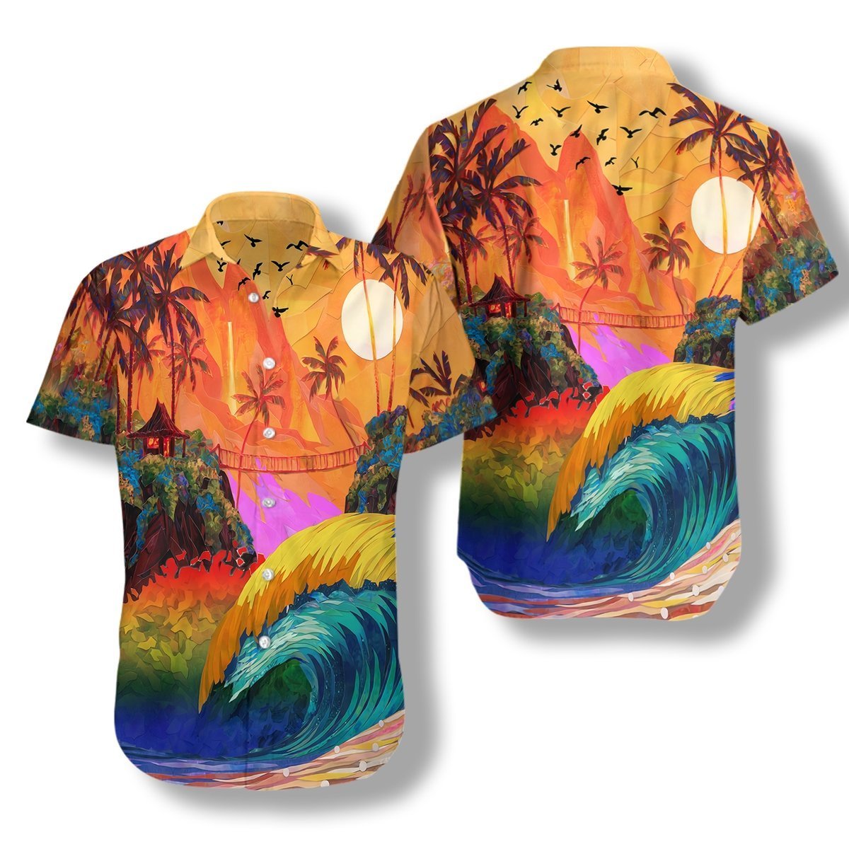 Lgbt Sunset Hawaiian Shirt Pre12737 Lgbt Sunset Hawaiian Shirt Pre12737