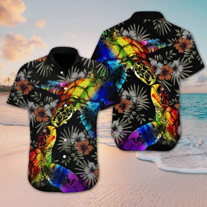 Lgbt Turtle Flower Hawaiian Shirt Pre11841 Lgbt Turtle Flower Hawaiian Shirt Pre11841