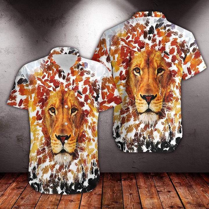 Lion Art Hawaiian Shirt Pre10509