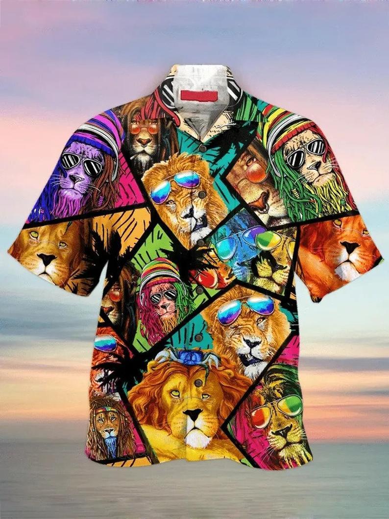 Lion Colorful Hawaiian Shirt Pre11216 Lion Colorful Hawaiian Shirt Pre11216