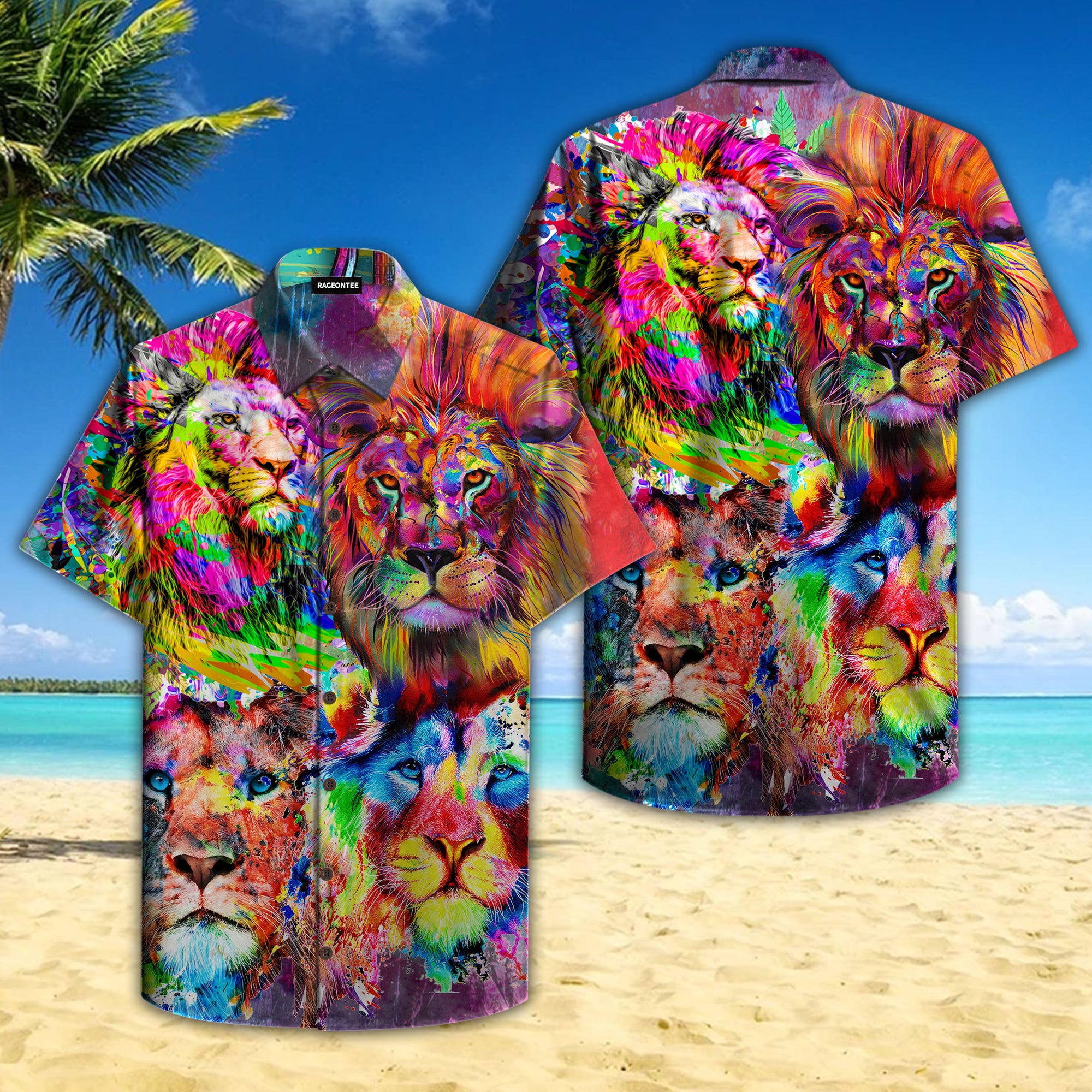 Lion King Colorful Hawaiian Shirt Pre10729