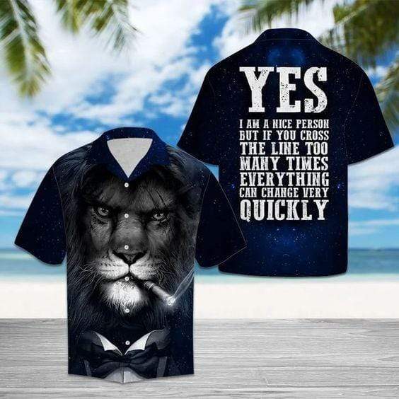 Lion Smoking Cool Hawaiian Shirt Pre12720 1 » Cool Gifts for You - Mfamilygift Lion Smoking Cool Hawaiian Shirt Pre12720 1