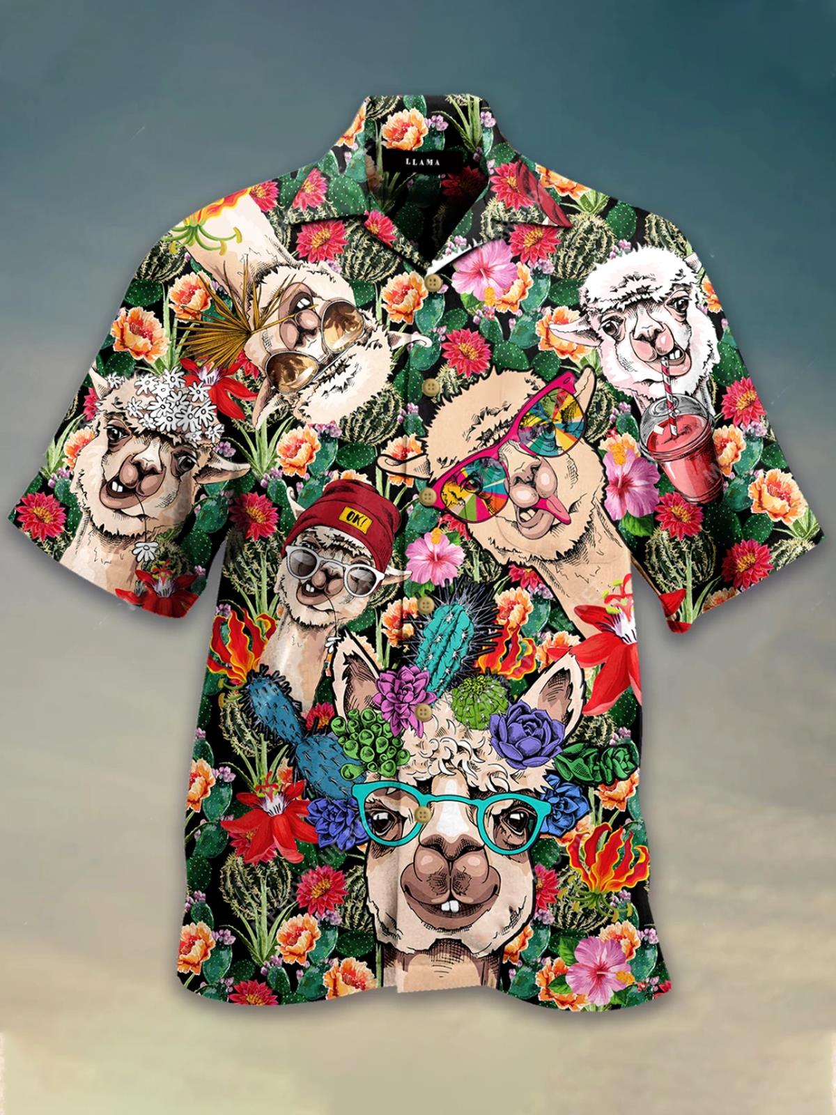 Llama Hawaiian Shirt Pre11593