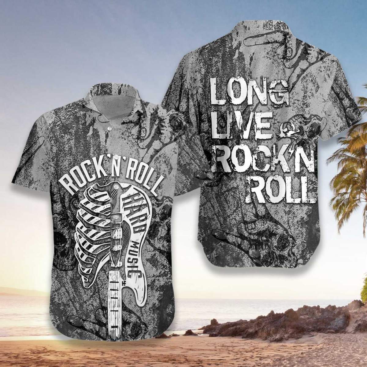 Long Live Rockn Roll Guitar Unisex Hawaiian Shirt Pre12728