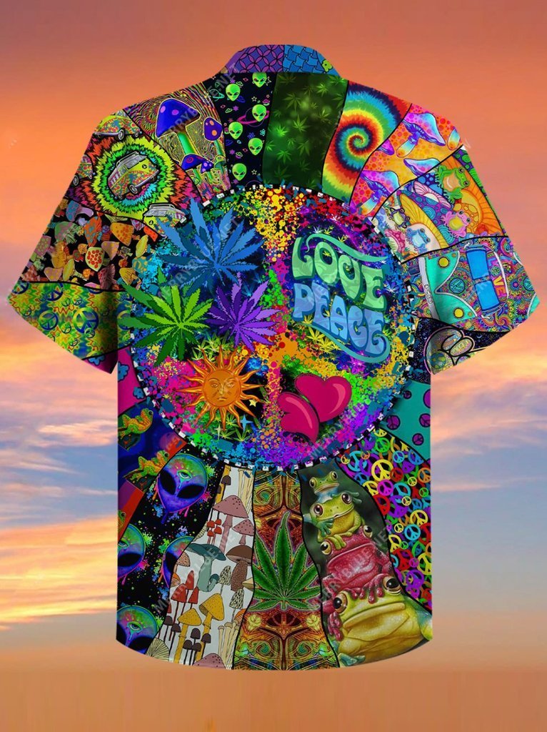 Love Peace Vintage Hawaiian Shirt Pre12694 1 » Cool Gifts for You - Mfamilygift Love Peace Vintage Hawaiian Shirt Pre12694 1