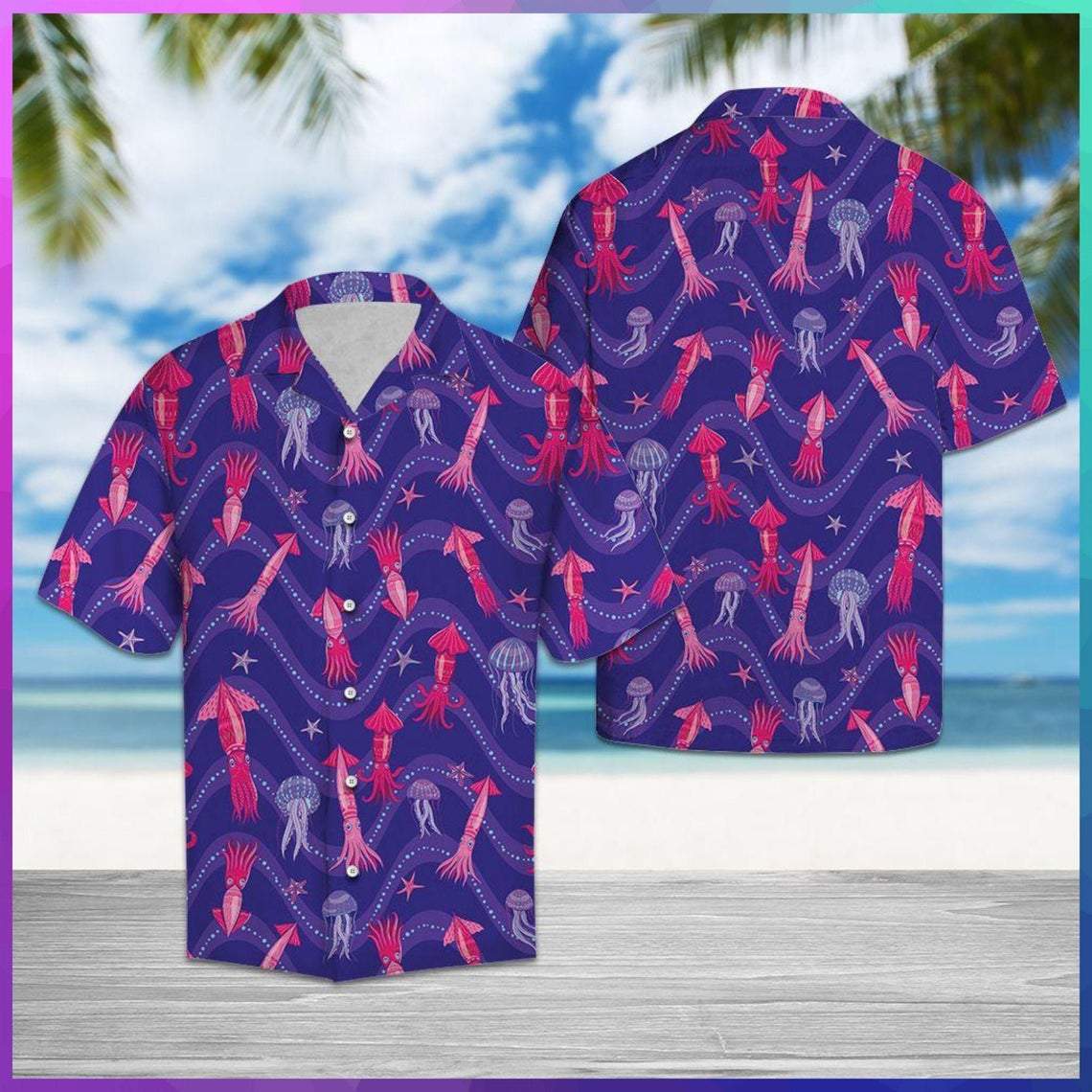 Lovely Squid Hawaiian Shirt Pre10912