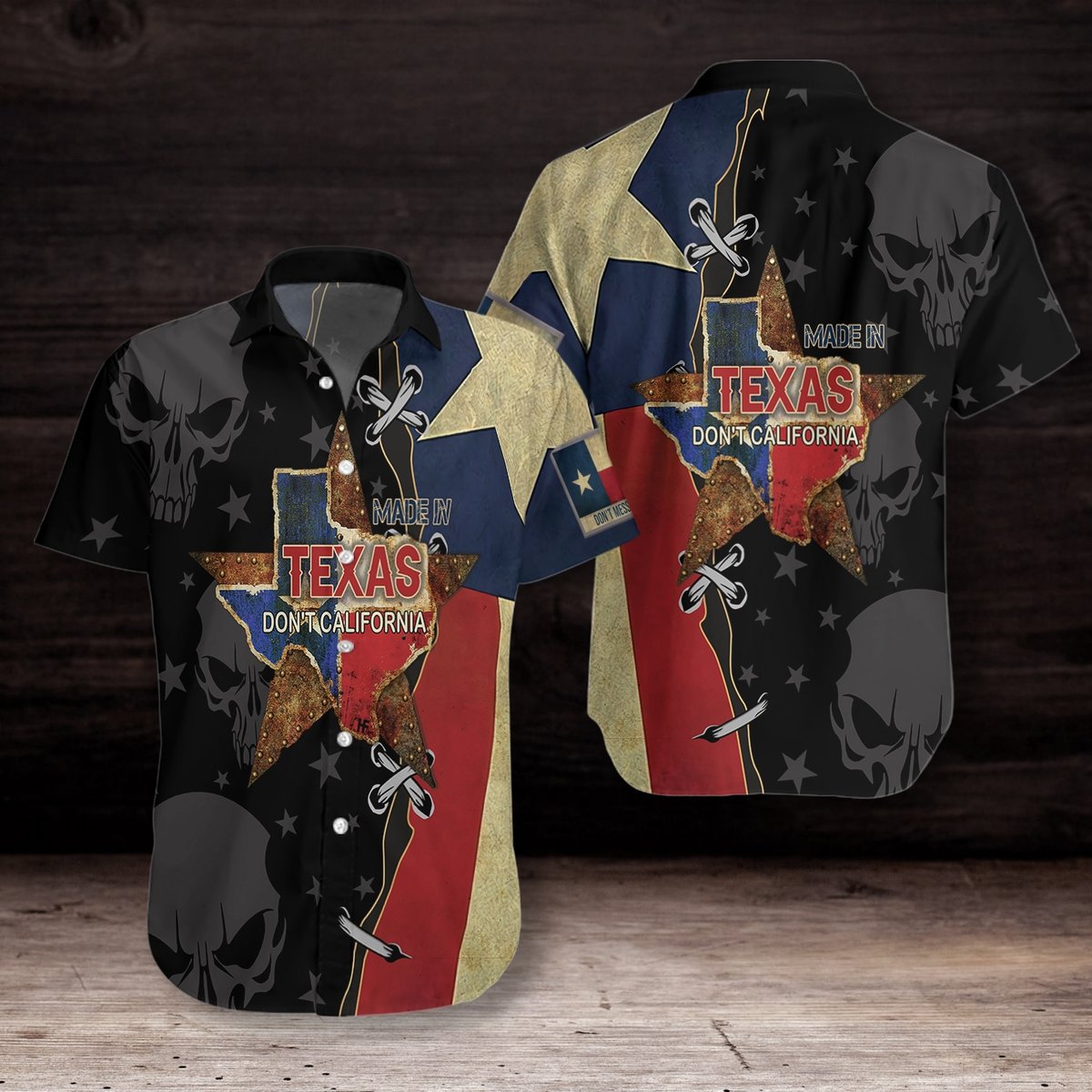 Made In Texas Dont California Hawaiian Shirt Pre12736