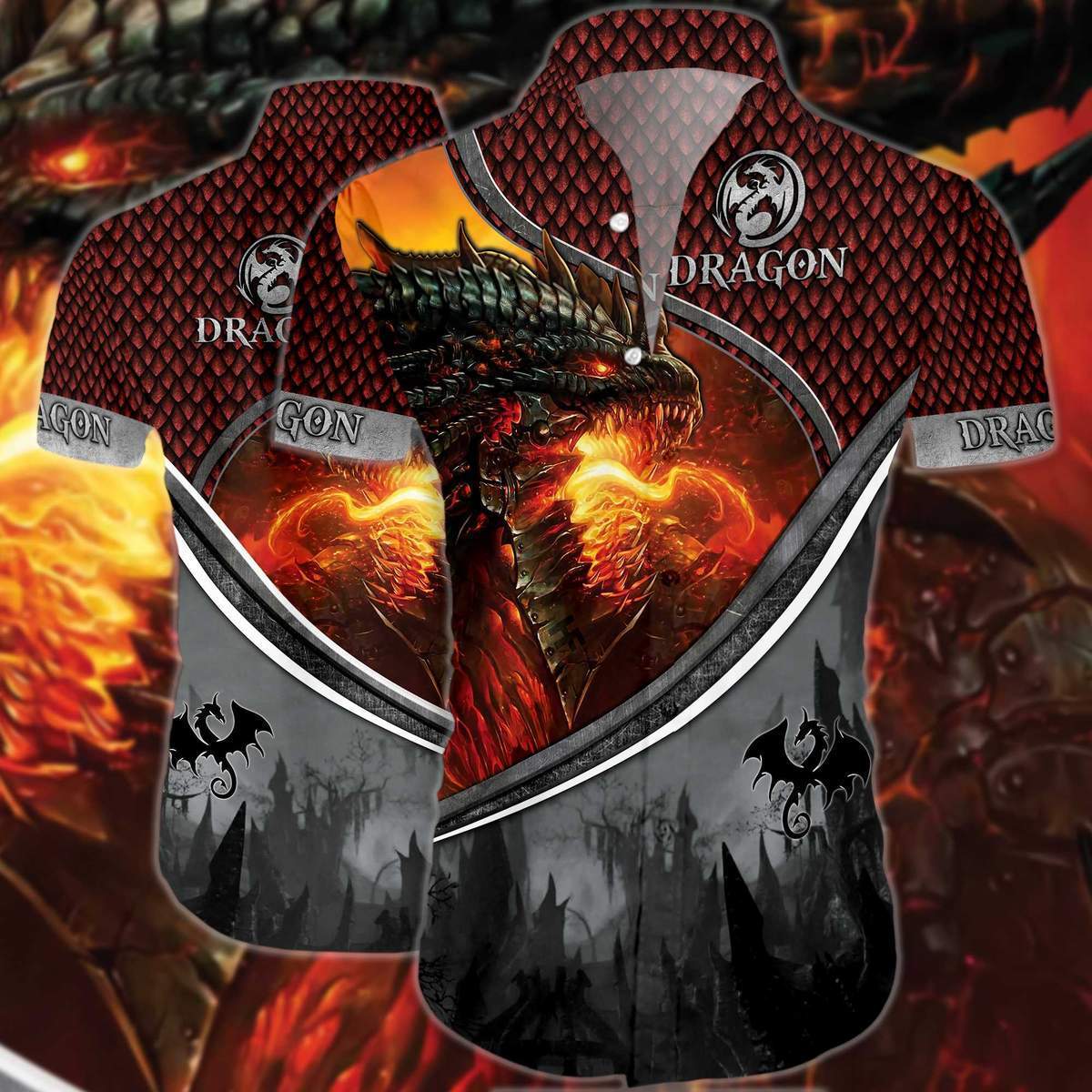 Magic Fire Dragon Hawaiian Shirt Pre12742