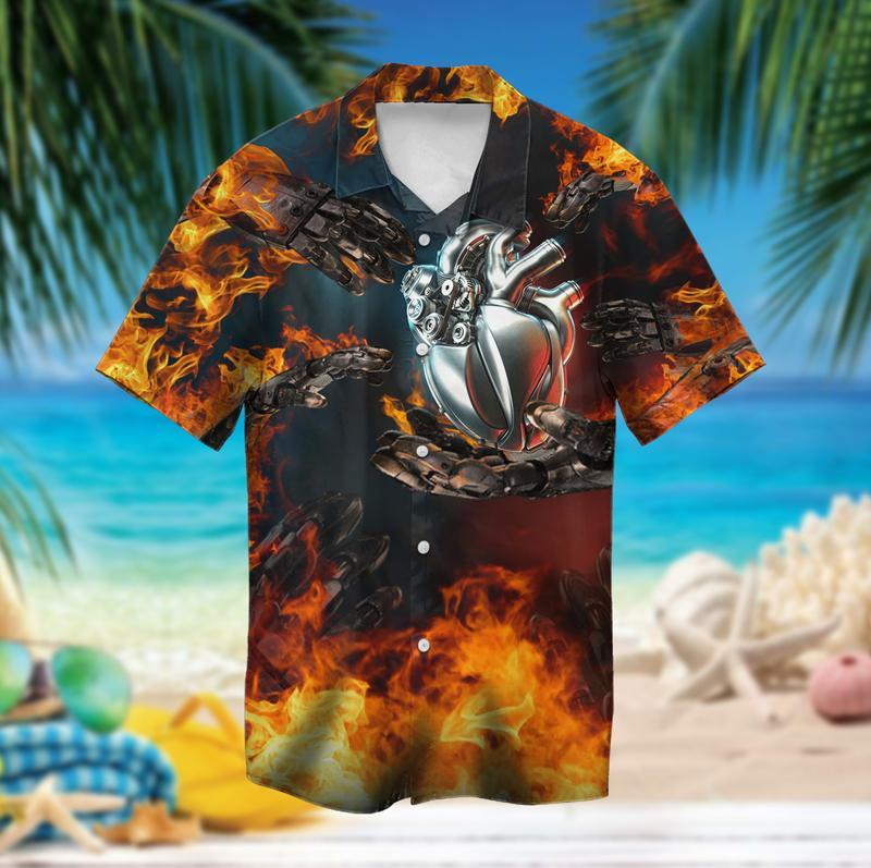 Mechanic Heart Hawaiian Shirt Pre11074