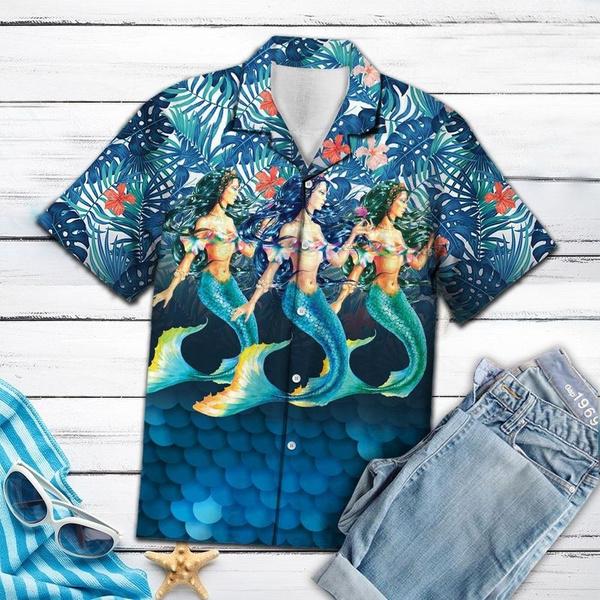 Mermaid Hawaiian Shirt Pre10487 Mermaid Hawaiian Shirt Pre10487