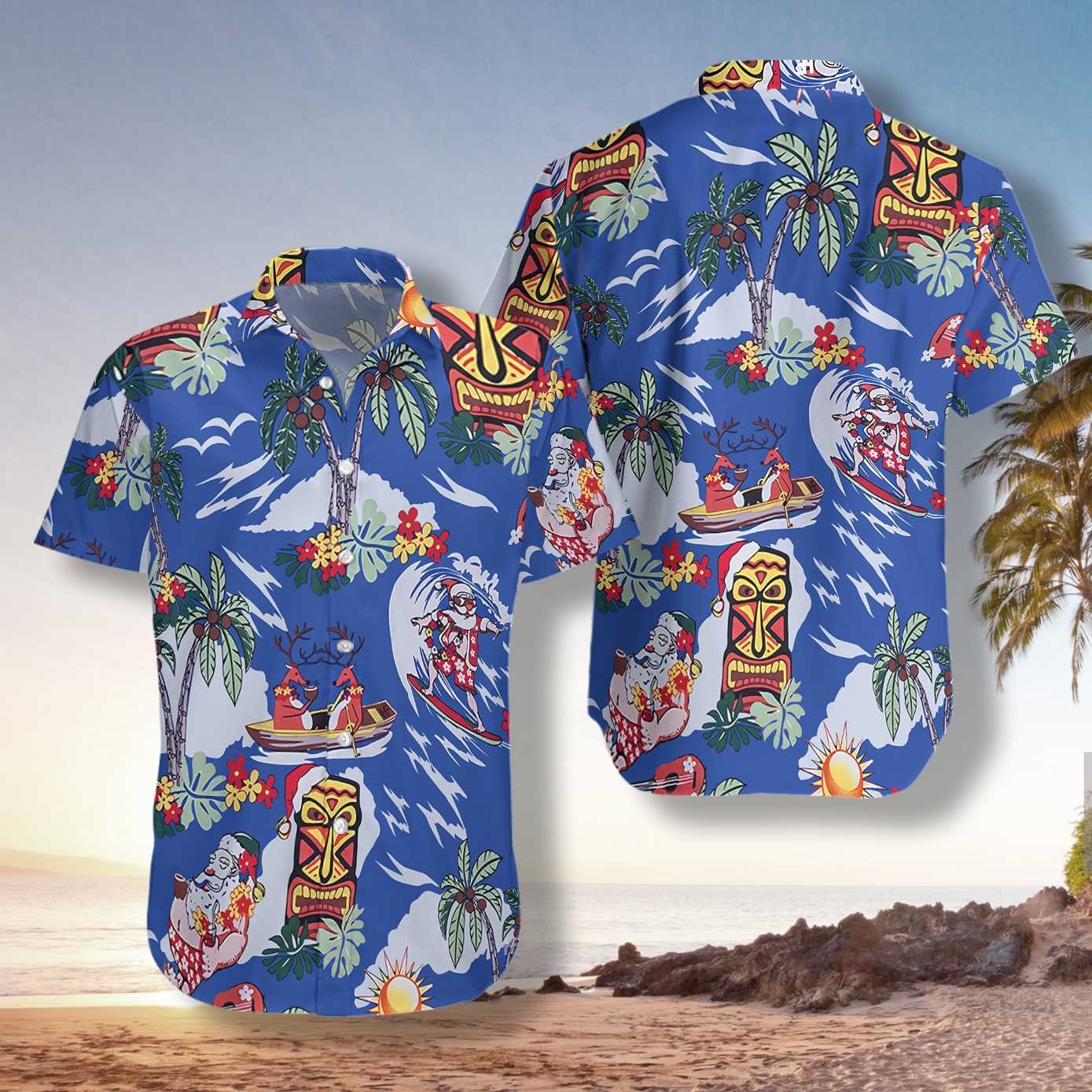 Merry Christmas Santa Claus Hawaiian Shirt Pre10249