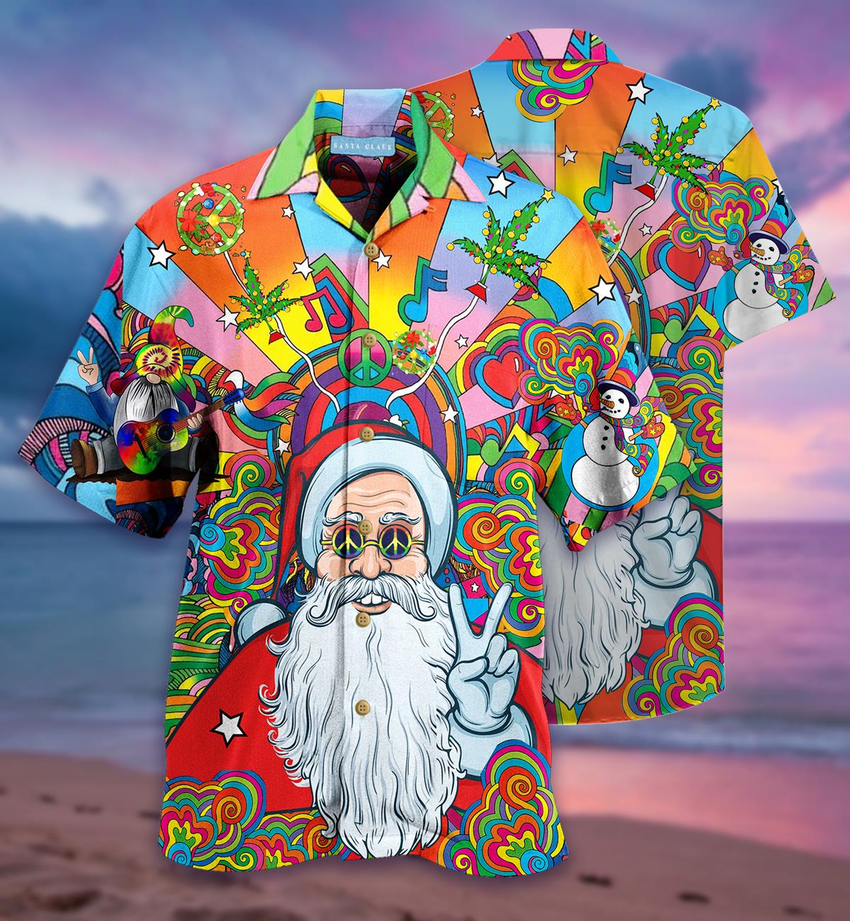 Merry Peacemas Santa Claus Hawaiian Shirt Pre11922
