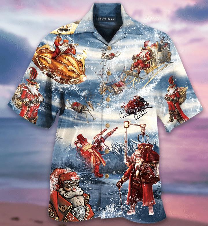 Merry Steampunk Christmas Hawaiian Shirt Pre12630