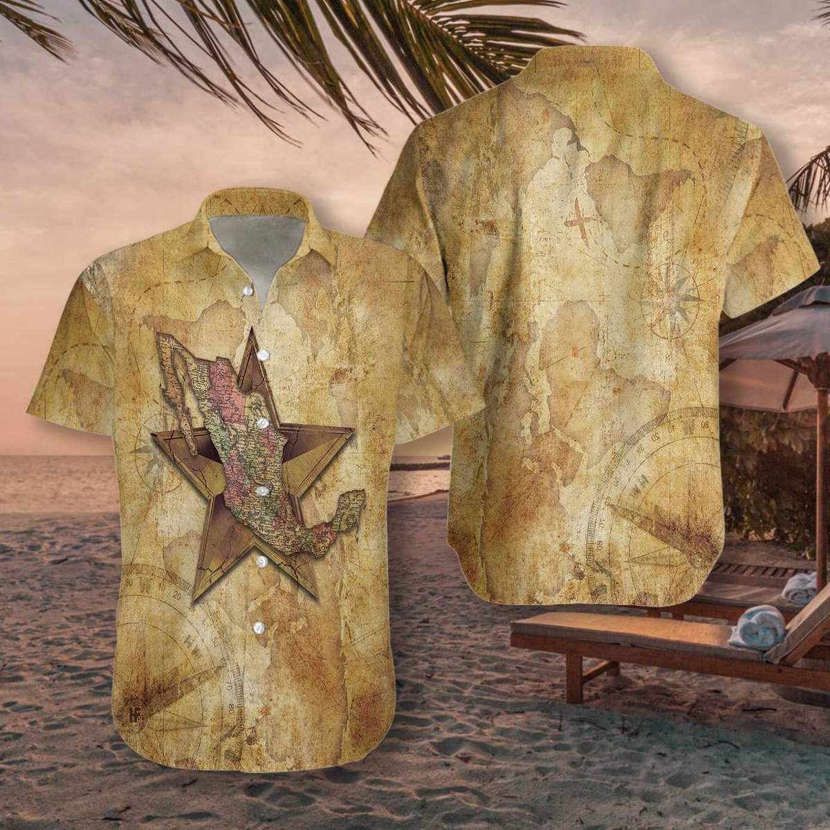 Mexico Map Vintage Hawaiian Shirt Pre12628