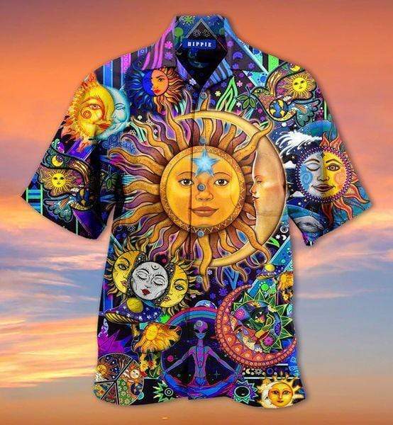 Moon Embracing The Sun Hippie Hawaiian Shirt Pre12621