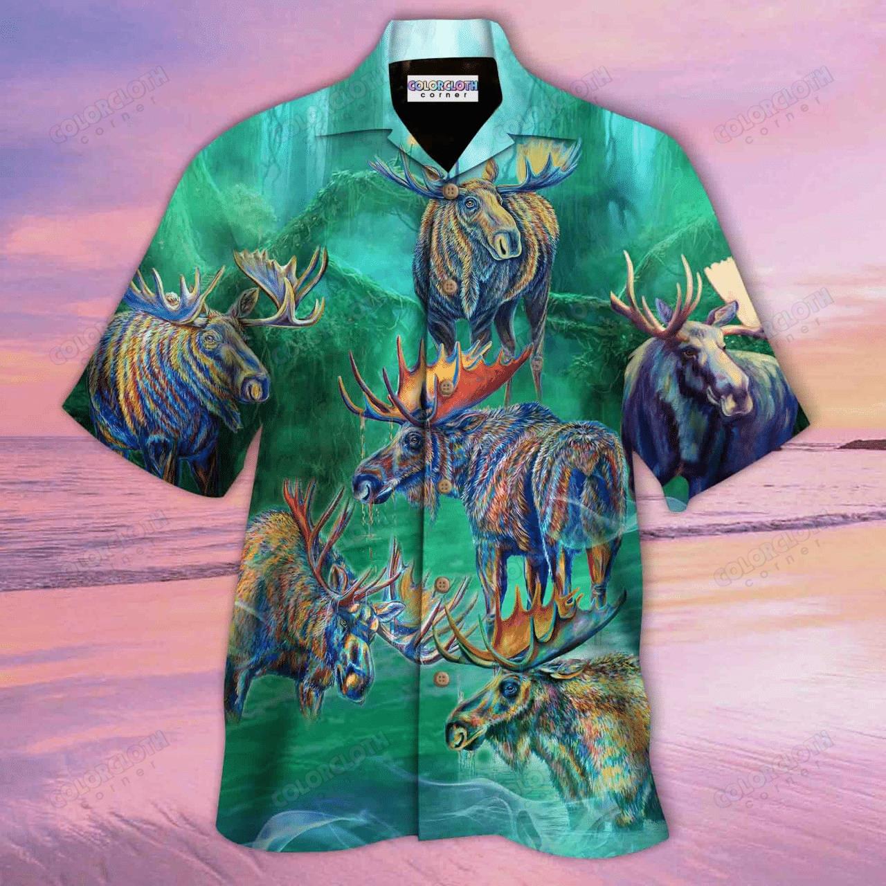Moose Hunting Hawaiian Shirt Pre10870 Moose Hunting Hawaiian Shirt Pre10870