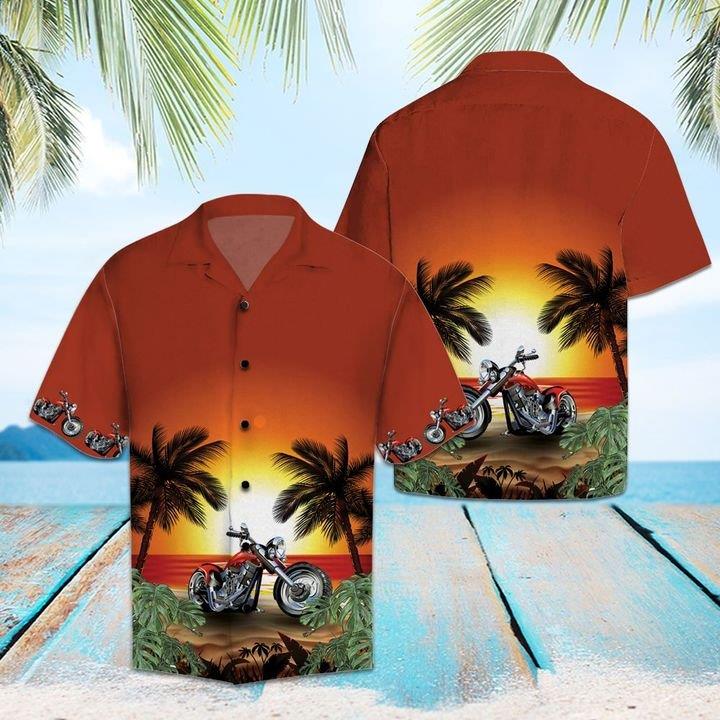 Motorcycles Sunset Beach Hawaiian Shirt Pre12645 Motorcycles Sunset Beach Hawaiian Shirt Pre12645