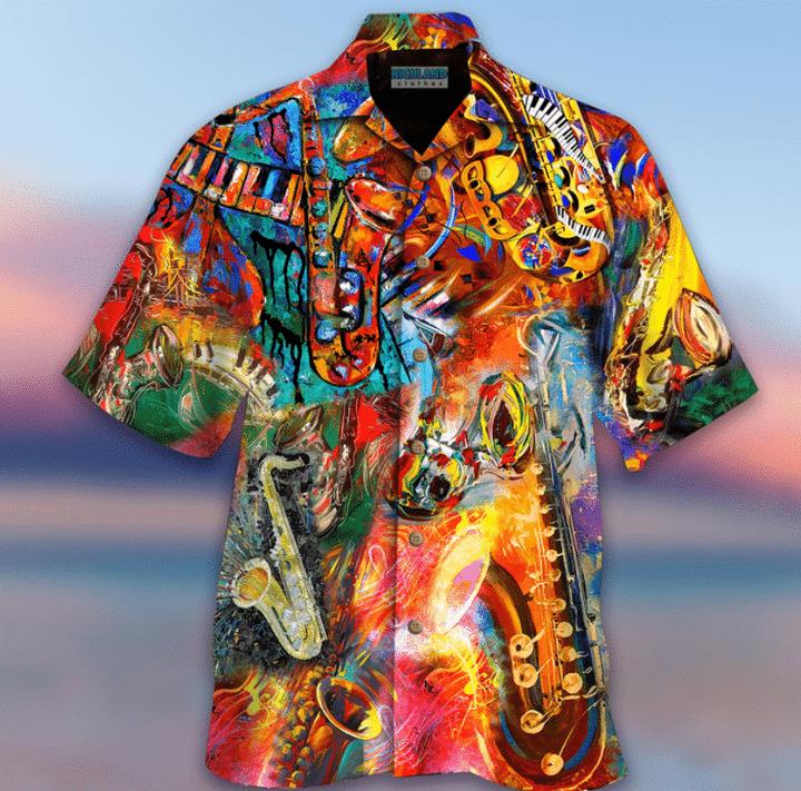 Music On World Off Saxophone Hawaiian Shirt Pre10057