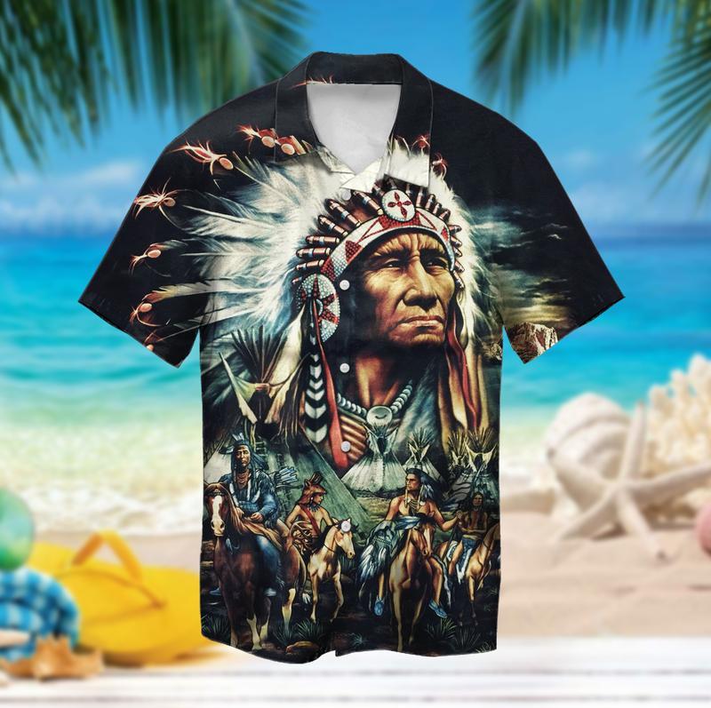 Native American Chief Warrior Hawaiian Shirt Pre11103 Native American Chief Warrior Hawaiian Shirt Pre11103