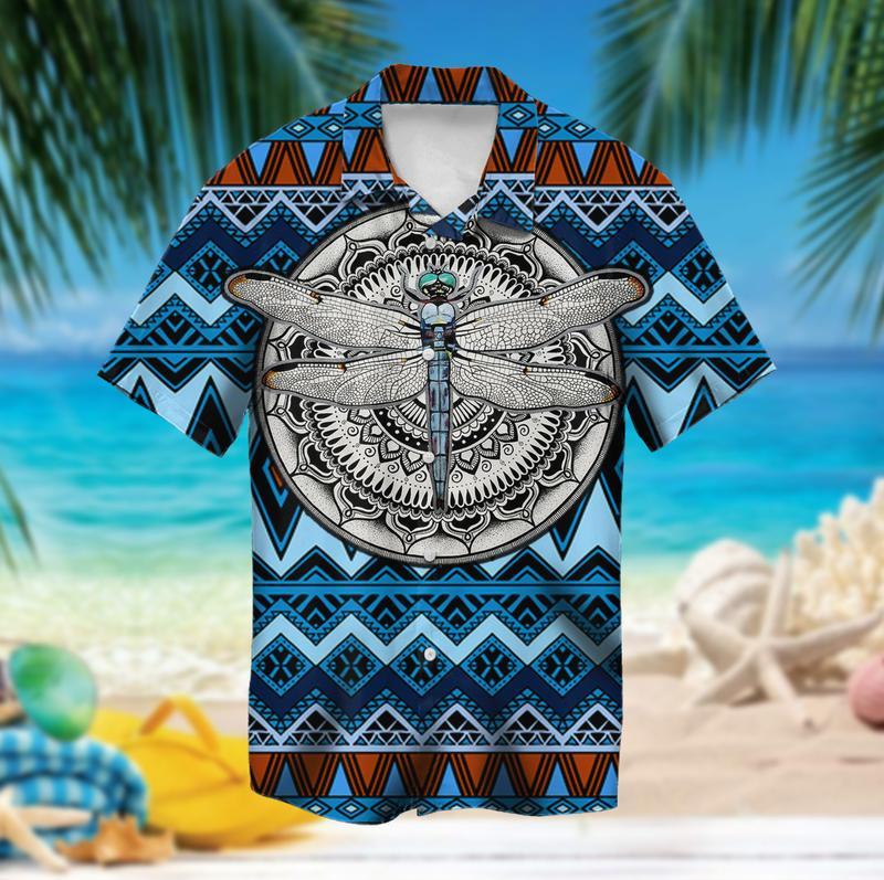 Native American Dragonfly Hawaiian Shirt Pre11119