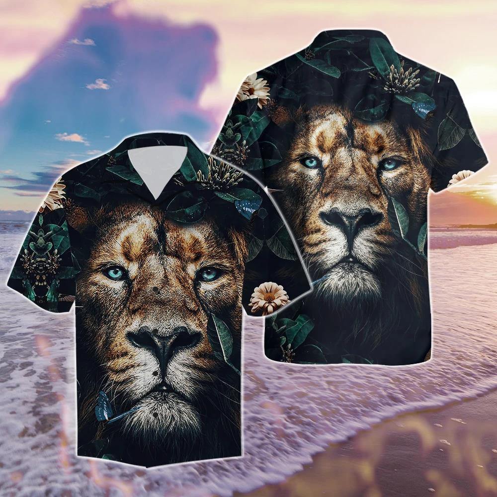 Nature Lion Beach Hawaiian Shirt Pre12656 Nature Lion Beach Hawaiian Shirt Pre12656