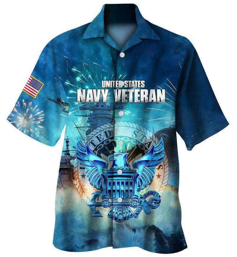 Navy Veteran Hawaiian Shirt Pre12641