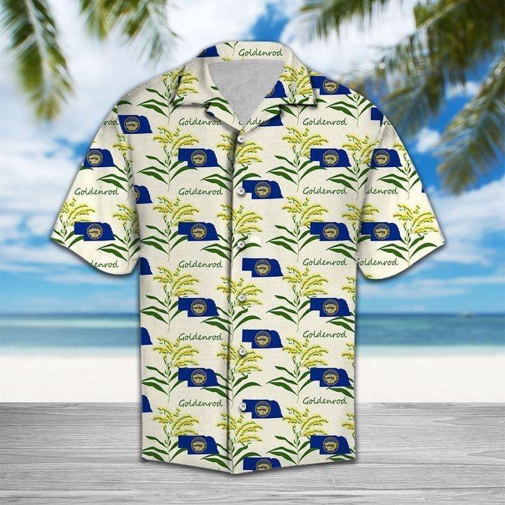 Nebraska Goldenrod Hawaiian Shirt Pre12001