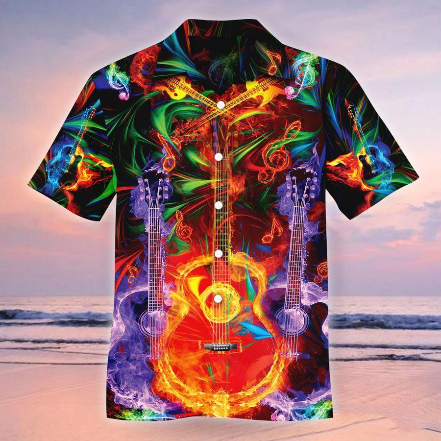 Neon Guitar Hawaiian Shirt Pre12653