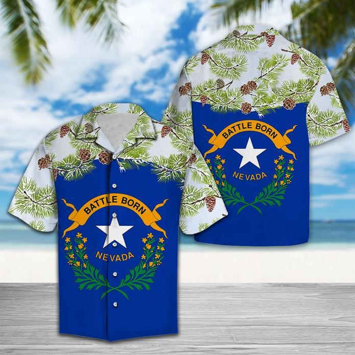 Nevada Single Leaf Pinyon Pine Flag Hawaiian Shirt Pre10343 Nevada Single Leaf Pinyon Pine Flag Hawaiian Shirt Pre10343