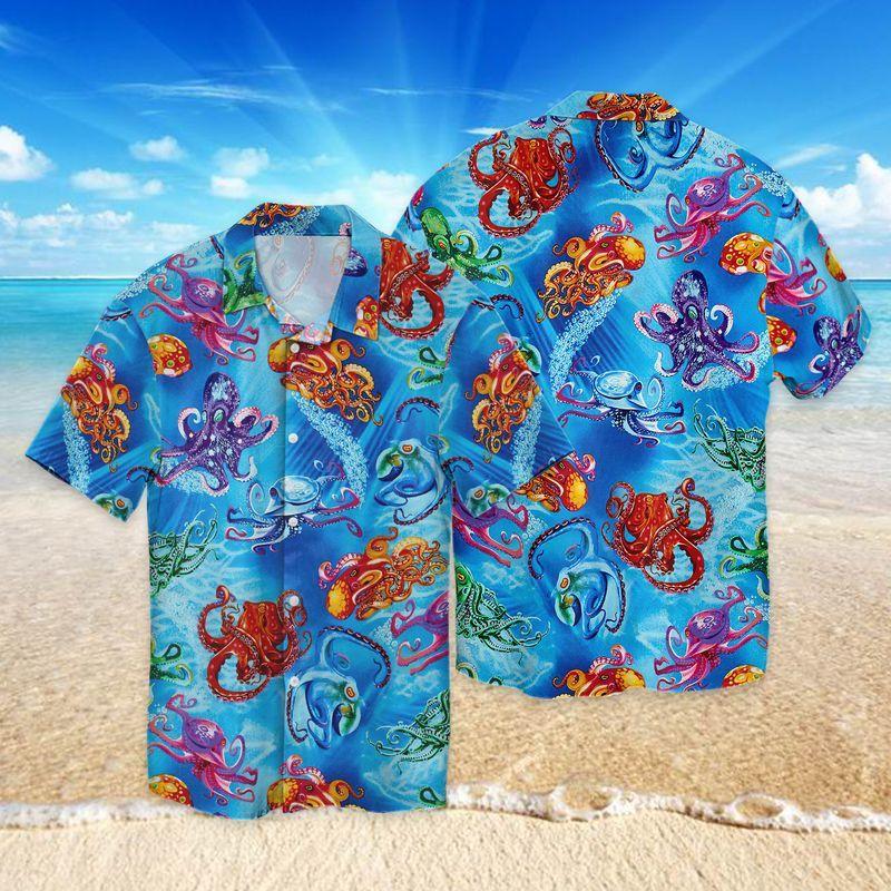 Octopus In The Deep Sea Hawaiian Shirt Pre11333 Octopus In The Deep Sea Hawaiian Shirt Pre11333