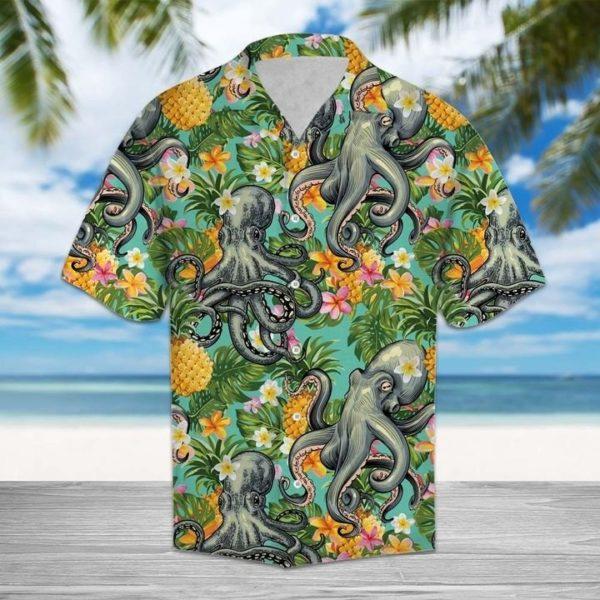 Octopus Pineaaple Tropical Hawaiian Shirt Pre11364 Octopus Pineaaple Tropical Hawaiian Shirt Pre11364