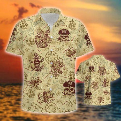 Octopus Pirate Hawaiian Shirt Pre10775