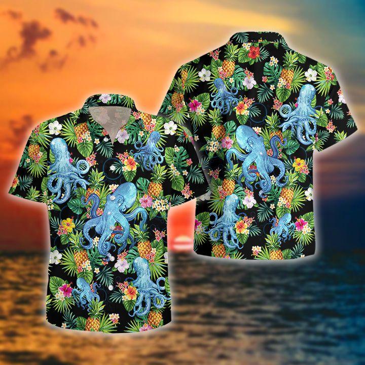 Octopus Tropical Hawaiian Shirt Pre10072