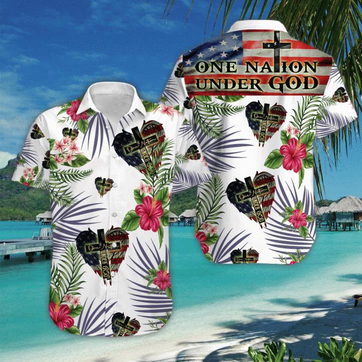 One Nation Under God Hawaiian Shirt Pre12545